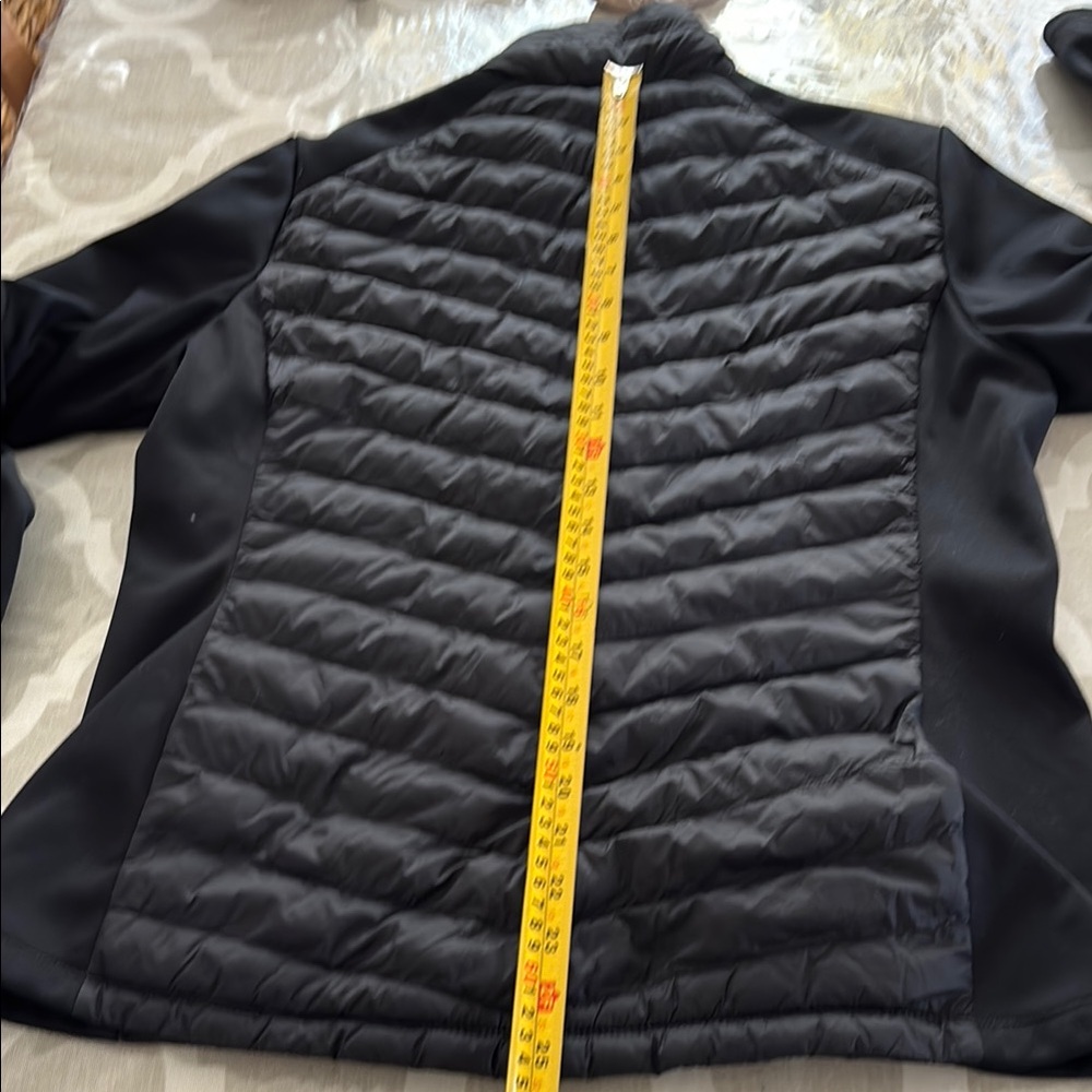 Women 32heat Black Puffer Jacket with Quilted Design,Sz L - Picture 10 of 11
